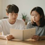 청년 생애 첫 국민연금 보험료 지원 제도를 설명하기 위한 부모와 청소년의 자산 계획 장면, AI 생성 이미지